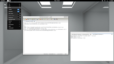 GNOME Shell Global menu