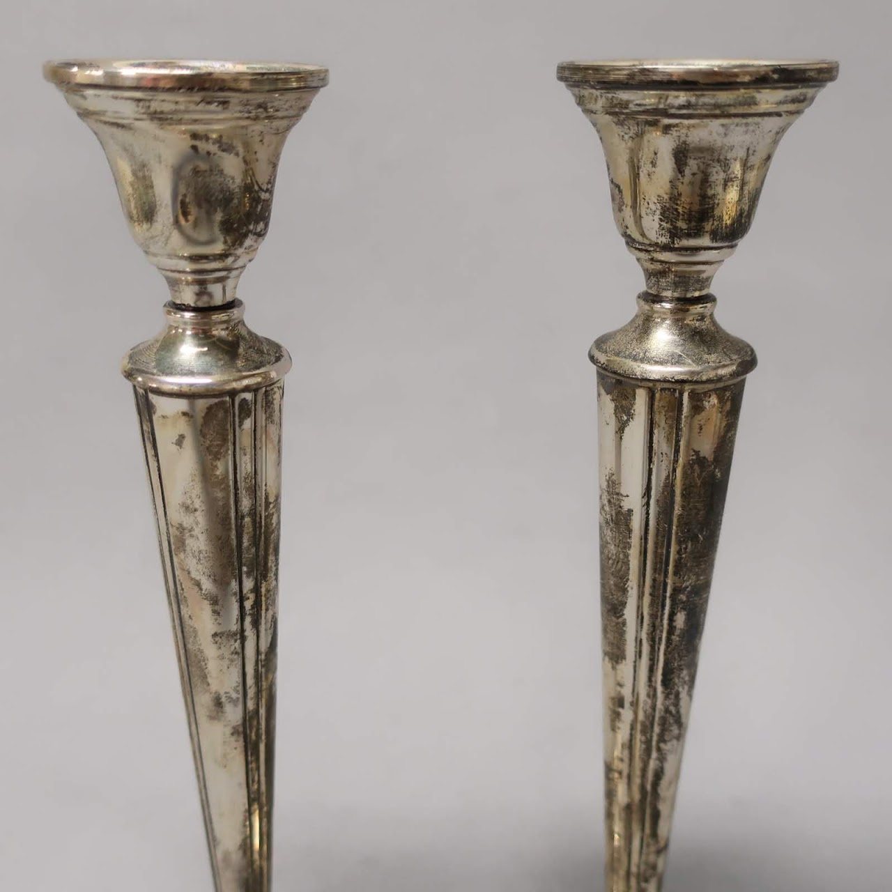 Cartier Sterling Silver Candlestick Pair