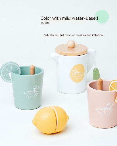 Title 13, Wooden Childrens Play Tea Set, Simulation Play...