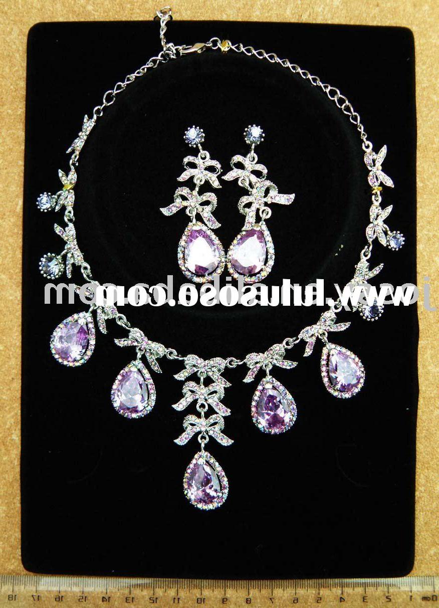 CZ wedding jewelry sets