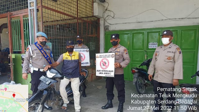 Pastikan Masyarakat Patuhi Prokes, Polsek Teluk Mengkudu Gencar Lakukan Ops Yustisi