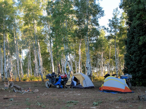 Our second night's camp just off of Skyline Drive, between Oak Creek and Cabin Hollow