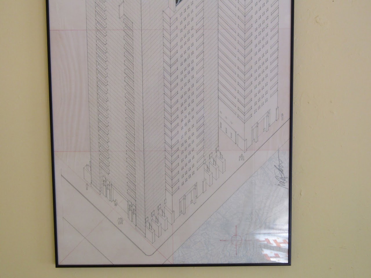 Signed Architectural Drawing