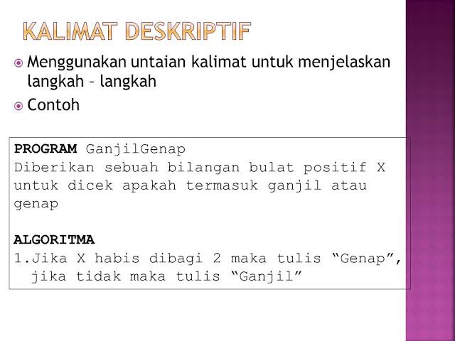 Notasi Algoritma Kalimat Deskriptif Flowchart Pseudocode 8854