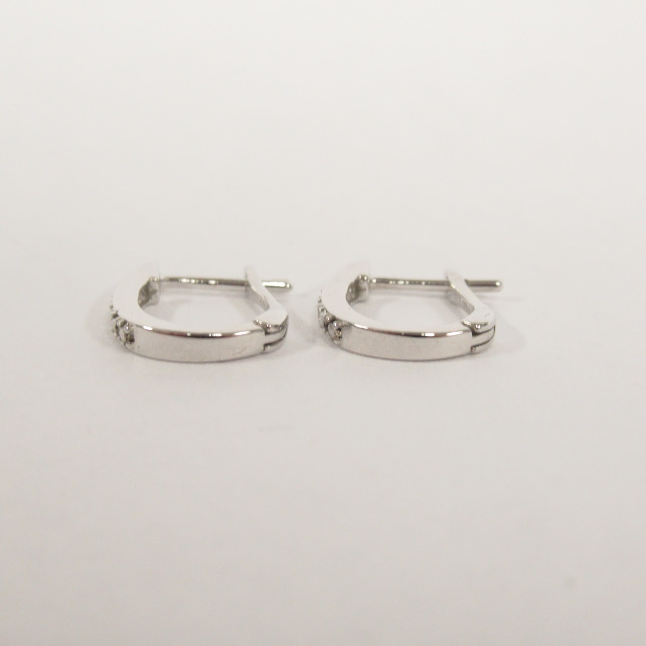 10K White Gold and Diamond Earrings