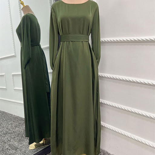 Title 7, Womens Soft Satin Scarf Gown Dress for elegant...