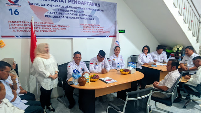 Kembalikan Formulir Ke DPD, Perindo Bengkalis, Kasmarni Resmi Mendaftar (Bacalon) Pilkada Serentak 2024.