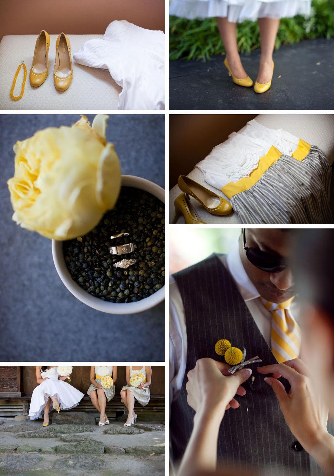 Vibrant Yellow & Grey Wedding