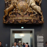 the giant stern piece of the Royal Charles flagship captured by the Dutch in Amsterdam, Netherlands 