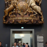 the giant stern piece of the Royal Charles flagship captured by the Dutch in Amsterdam, Noord Holland, Netherlands