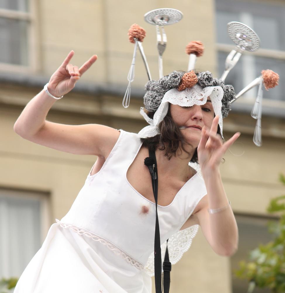 wedding dress. Image by Feggy Art Domestic Violence on the Fourth Plinth