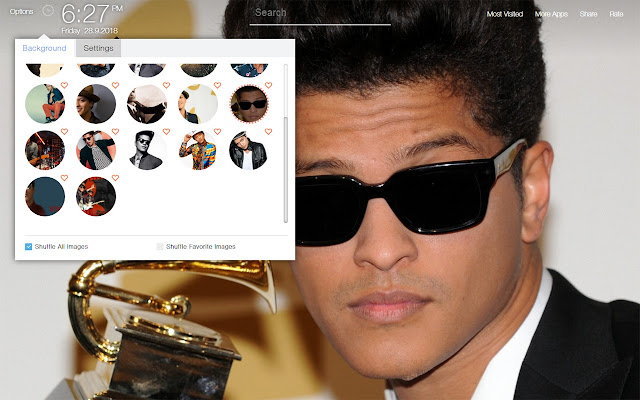 Bruno Mars Wallpapers FullHD New Tab