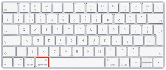 La touche Commande sur un clavier Mac