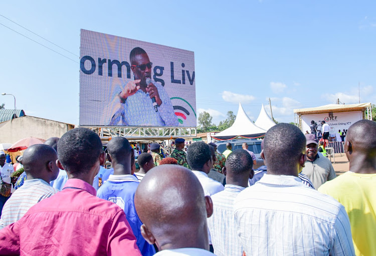 ICT CS Eliud Owalo launched free public WiFi in Bondo township on Friday, December 23, 2022.