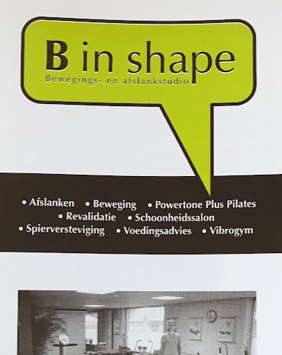 Bewegings- en afslankstudio B in shape logo