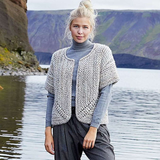 Knitting patterns free links: Short sleeved edge to edge cardigan Free ...