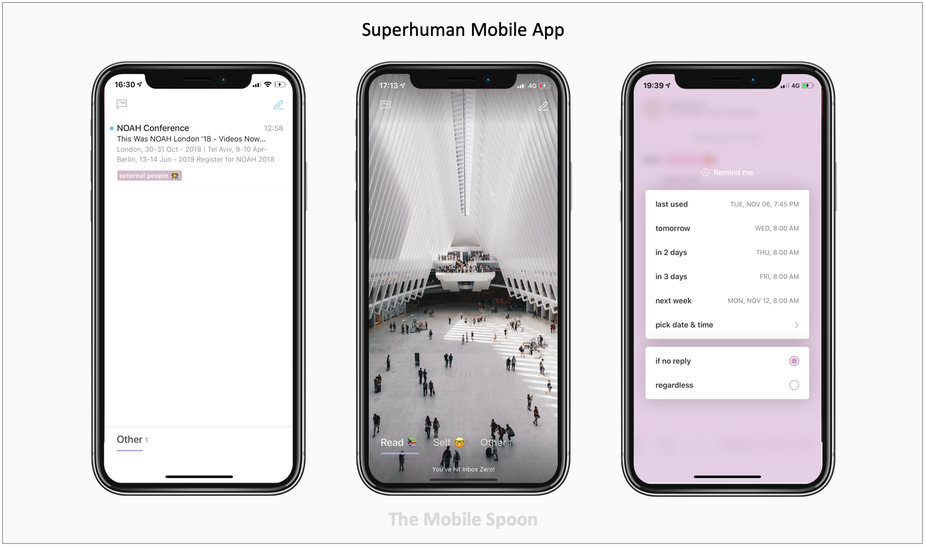 Superhuman email mobile app