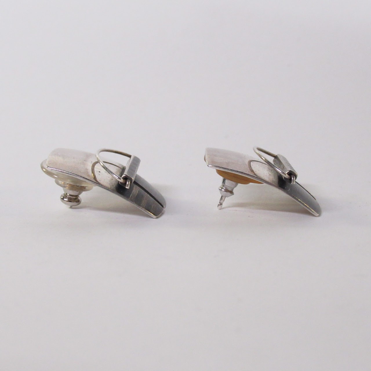 Sterling Silver Modernist Earrings