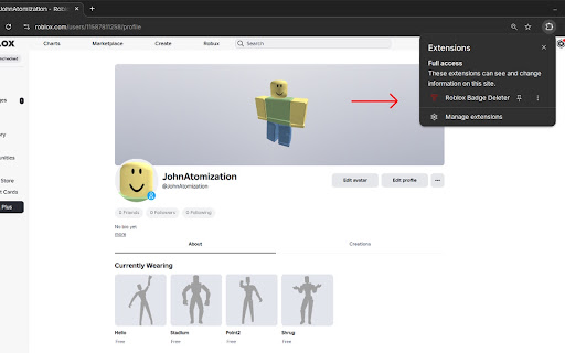 Badge Deleter for Roblox screenshot 1