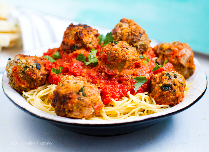 Spaghetti & No-Meatballs. Vegan. - HealthyHappyLife.com