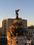 Detalles del Edificio Metrópolis desde la azotea del hotel Ada Palace de Madrid