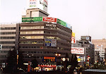 Downtown Niigata City, capital of Niigata Prefecture, Japan, near the train station.