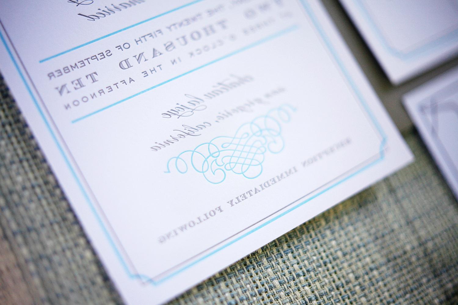 California Letterpress Wedding