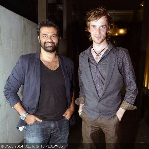 Chaitanya Rao and Adam at Sameer and Shravanthi's post wedding party, held at The Park Pod in Chennai.