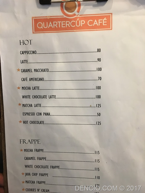 Quartercup Cafe Las Pinas Menu (3)