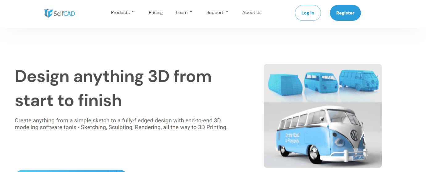 SelfCAD。 3Dプリントに最適な無料のCADソフトウェア