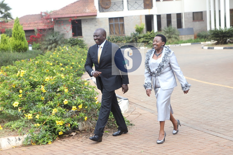 President elect William Ruto and his wife Rachael arrives to makes his speech after the Supreme Court upheld his win at his Karen residence, Nairobi on September 5, 2022