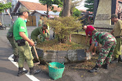 Semarak Kerja Bakti Koramil 03/Serengan Sambut HUT Kemerdekaan RI ke 77 