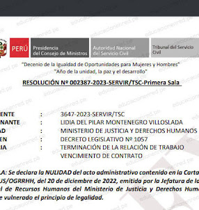 Contrato CAS vence por falta de presupuesto si existe informe oficial que lo acredite, según RES. N 002387-2023-SERVIR/TSC-Primera Sala