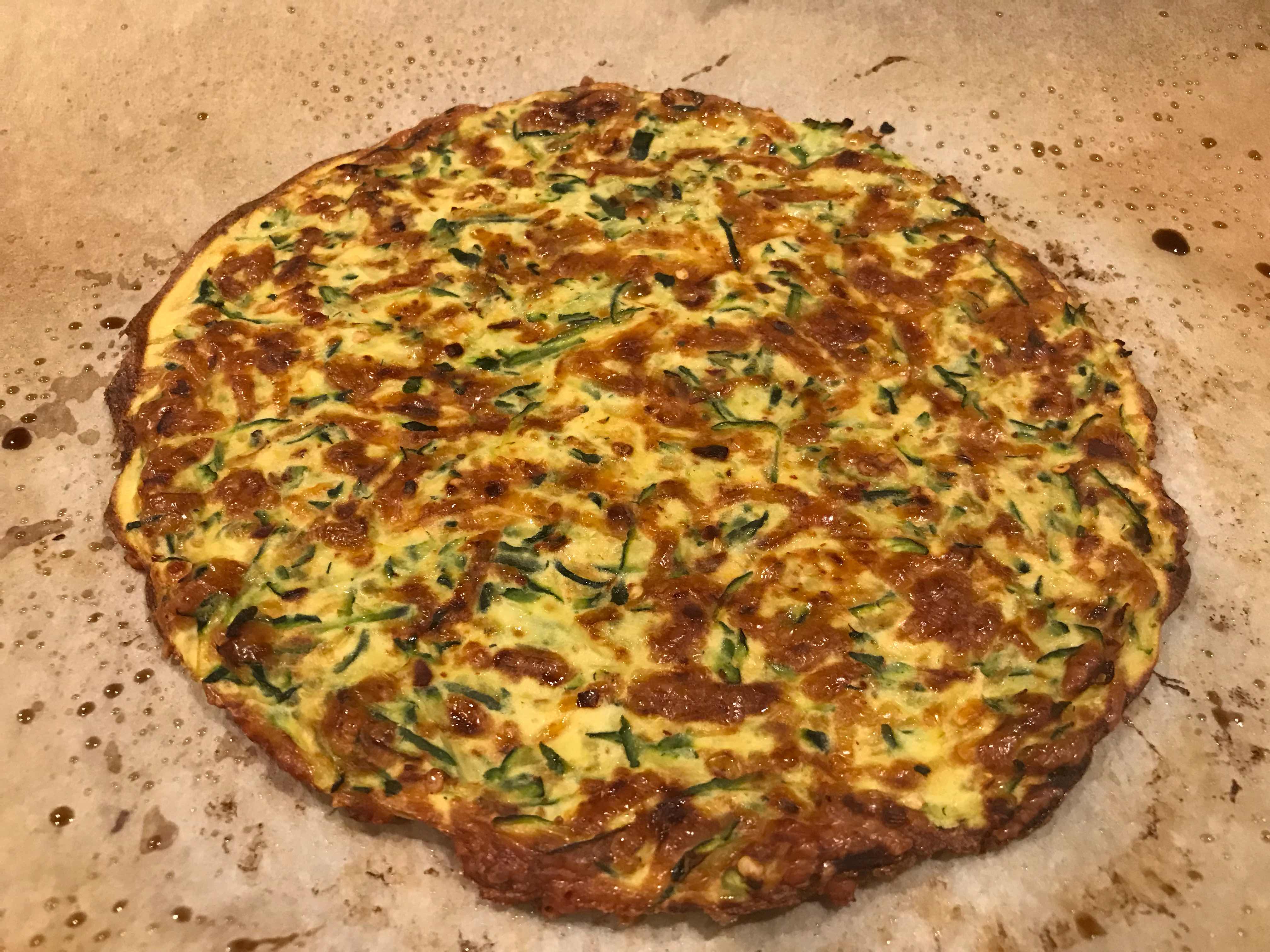 Zucchini pizza crust