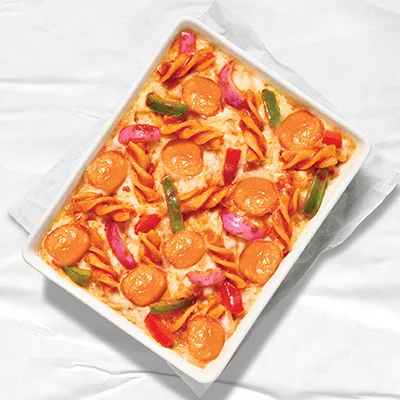 Spicy Schezwan Pasta Chicken