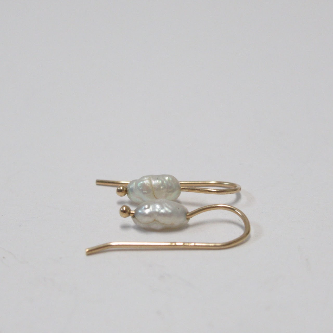 14K Gold and Seed Pearl Earrings