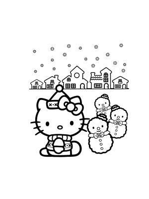 Coloriage hello kitty a imprimer