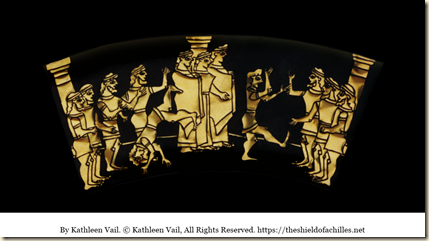 Achilles Shield. By Kathleen Vail. © Kathleen Vail, All Rights Reserved. https://theshieldofachilles.net