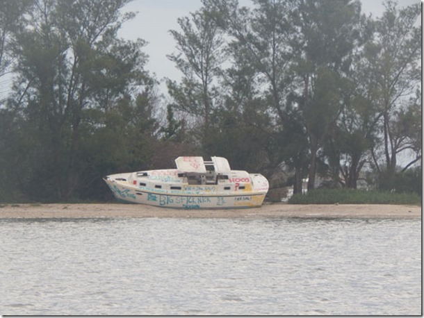 wrecked boat