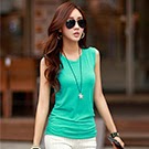 側抓皺馬卡龍色彈性背心 (共五色)-N.C21