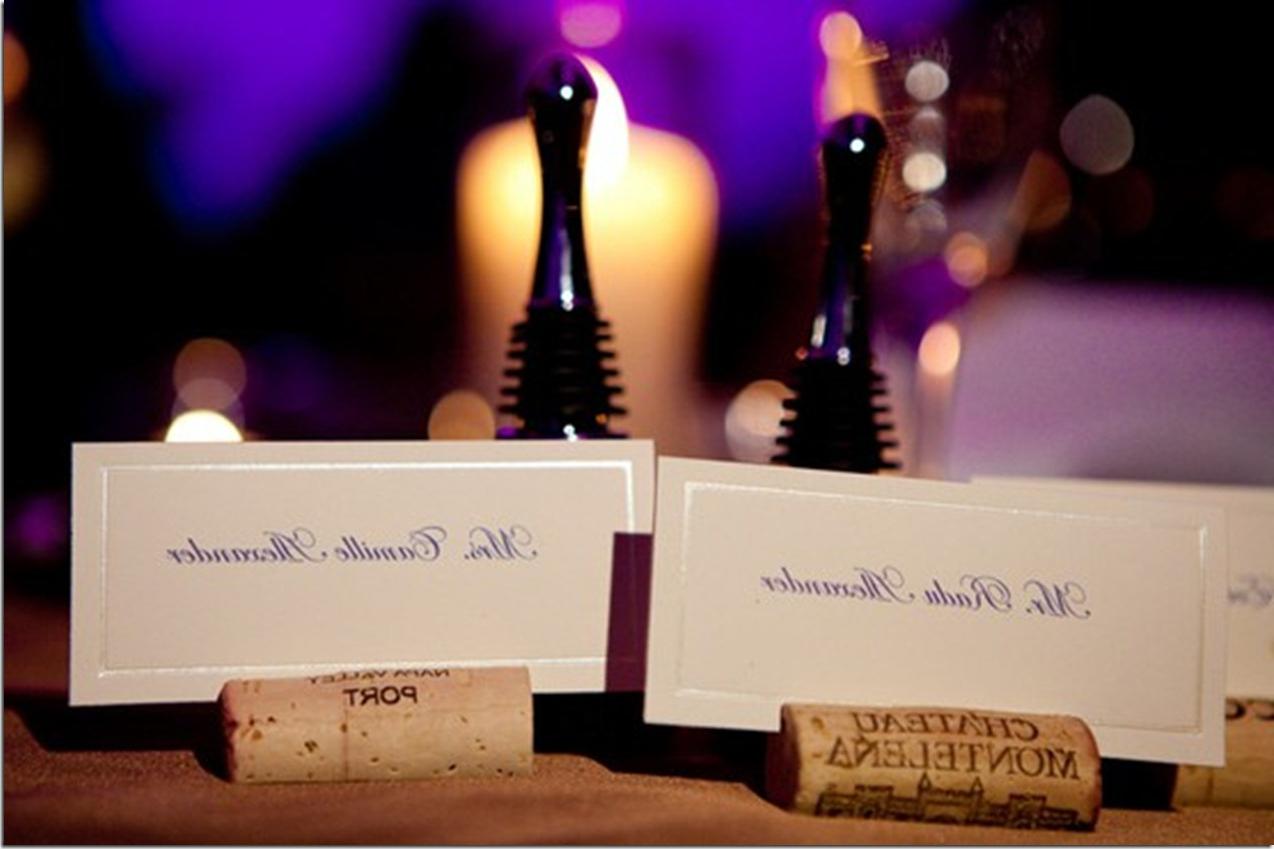 These wine cork place cards