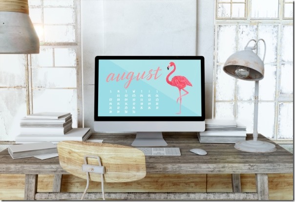 August 2016 Calendar Wallpaper