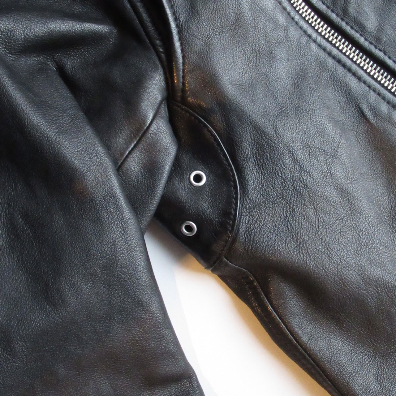 Diesel Black Lambskin Leather Biker Jacket