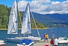 J/70s sailing on lakes in Chile