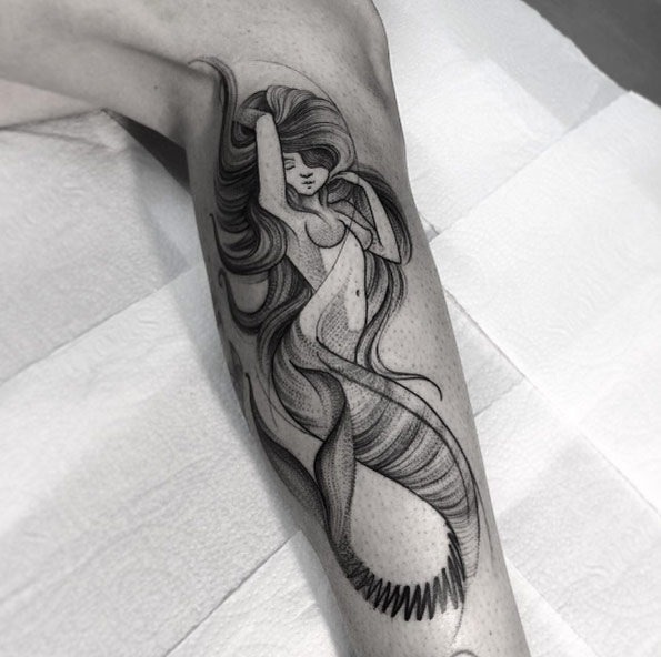 este_incrvel_dotwork_sereia