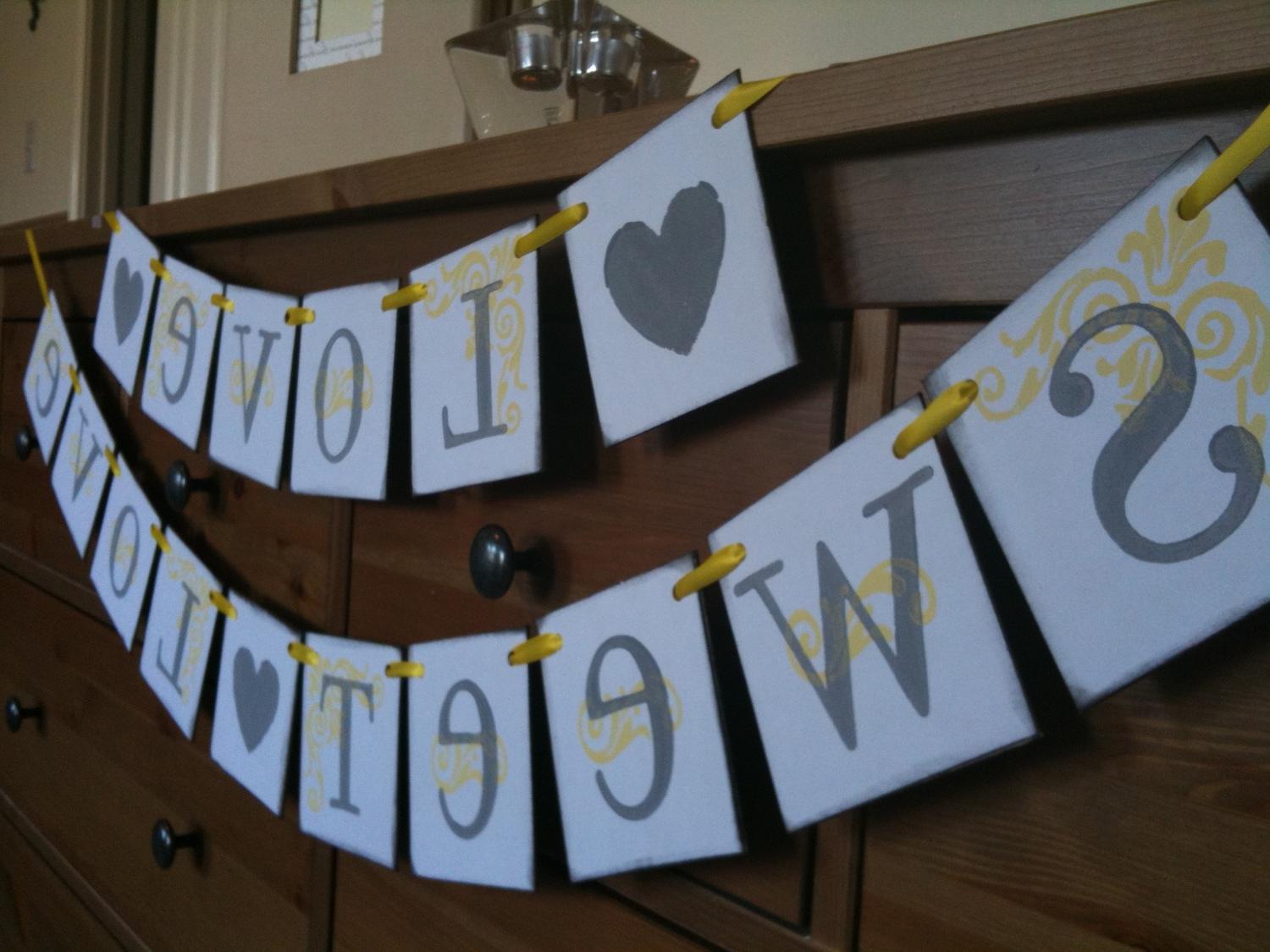 LOVE SWEET LOVE Double Garland Wedding Banner Customize To Your Wedding