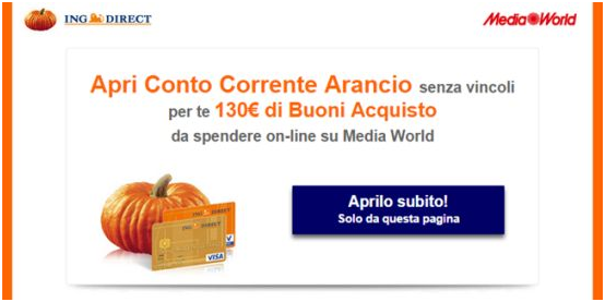 regali conto corrente arancio