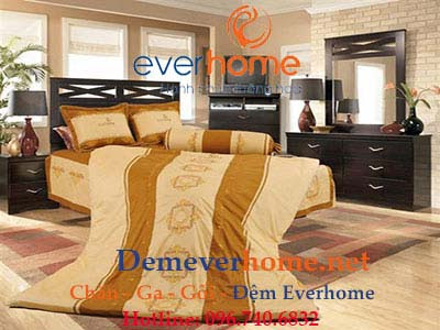 Bộ Chăn Ga Gối Everhome Solid-XK ES-411