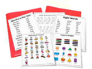 homework folders for kindergarten and first grade