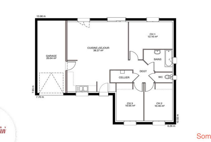  Vente Terrain + Maison - Terrain : 931m² - Maison : 80m² à Connantre (51230) 